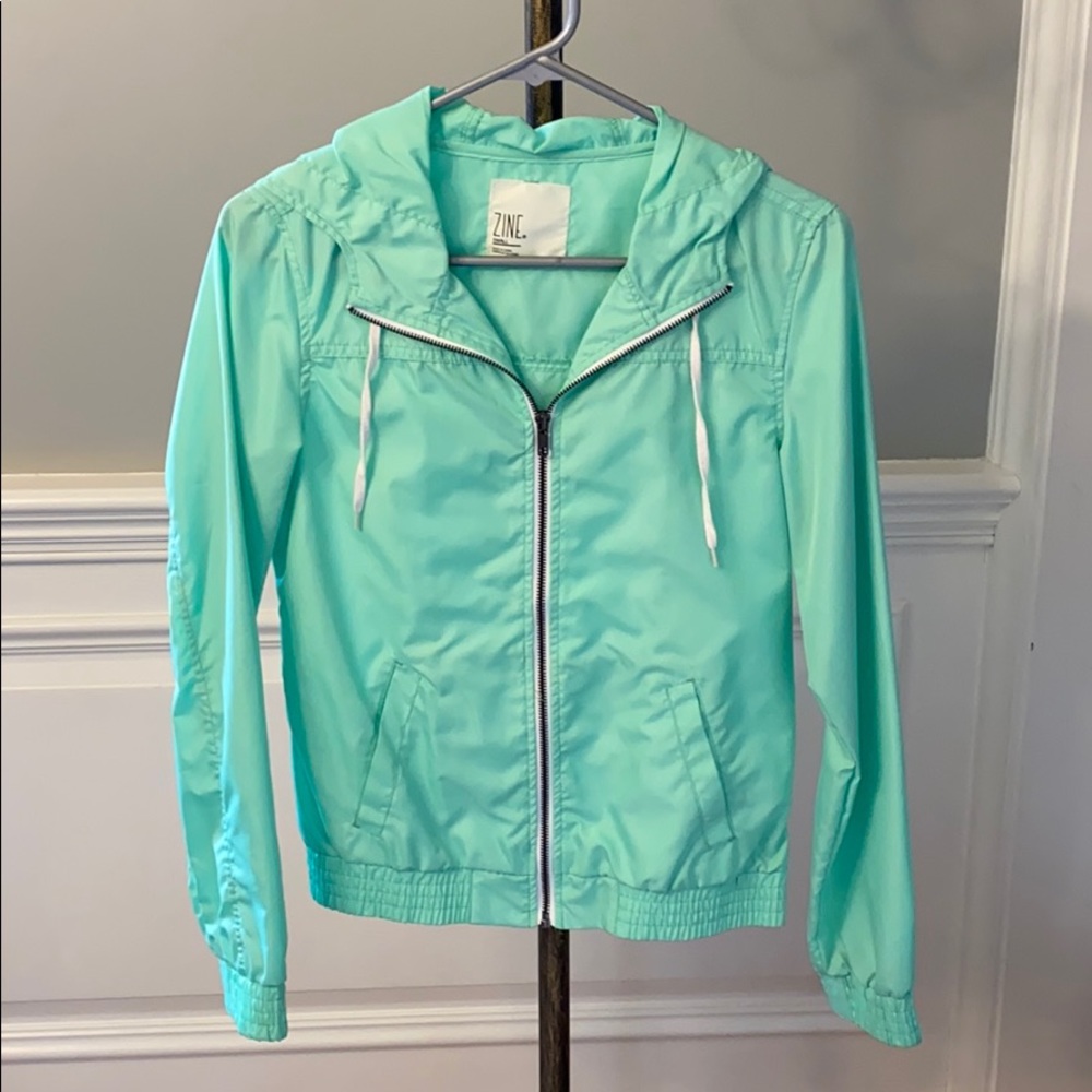 Mint green windbreaker size small